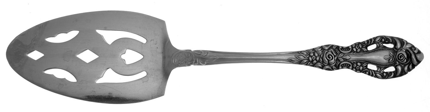 UNF73 (Stainless) Pierced All Stainless Pie Server by Unknown Mfg Silver-1