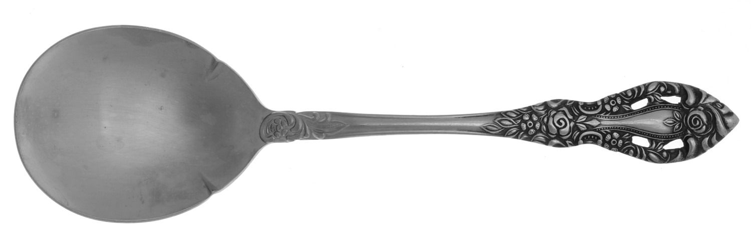 UNF73 (Stainless) Solid Smooth Casserole Spoon by Unknown Mfg Silver-1
