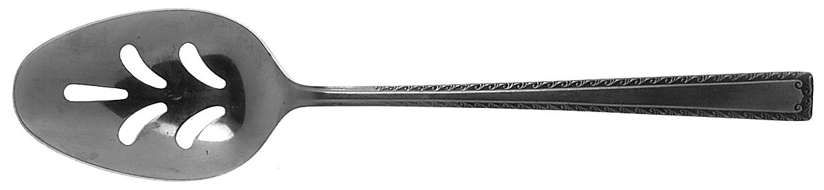 Watertown (Stainless) Pierced Tablespoon (Serving Spoon) by Unknown Mfg Silver-1