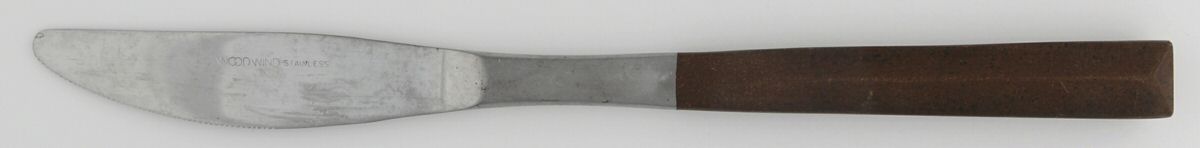 Woodwind (Stainless) Modern Solid Knife by Unknown Mfg Silver-1
