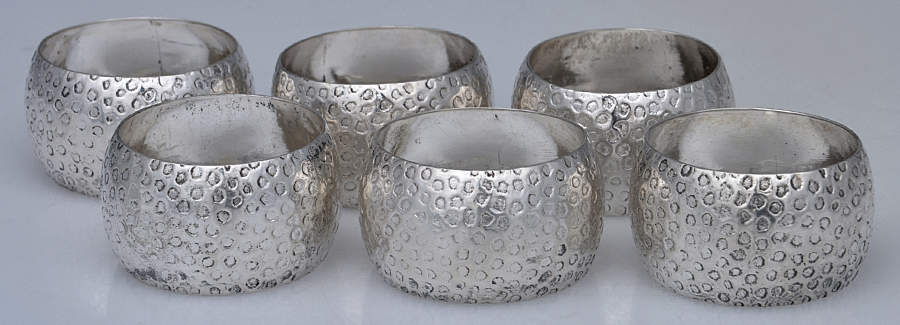 Sterling Hollowware Napkin Ring - Set of 6 by Unknown Manufacturer-1