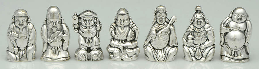 Sterling Hollowware (Set of 7) Individual Salt Shaker by Unknown Manufacturer-1