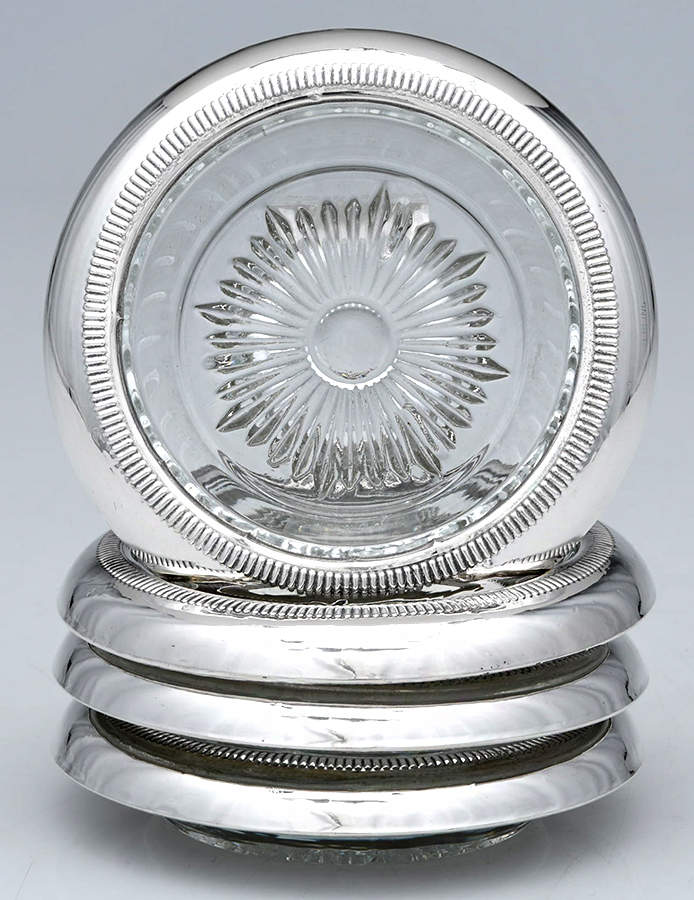 Sterling Hollowware Coaster - Set of 4 by Unknown Manufacturer-1