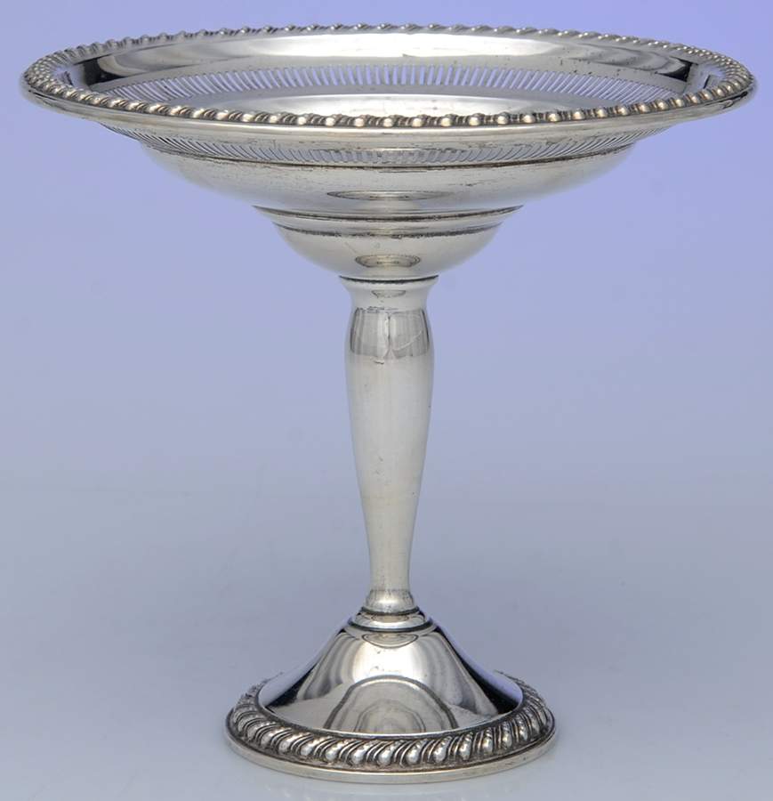 Sterling Hollowware Weighted Round Compote (Height X Width) by Unknown Manufacturer-1