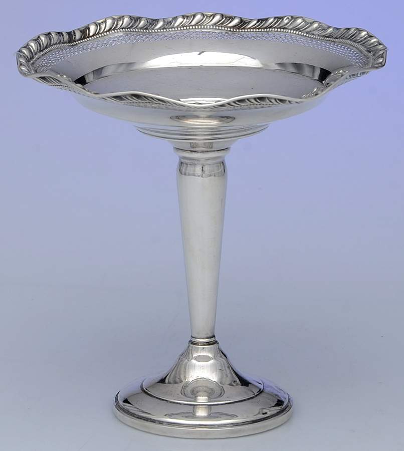Sterling Hollowware Weighted Round Compote (Height X Width) by Unknown Manufacturer-1