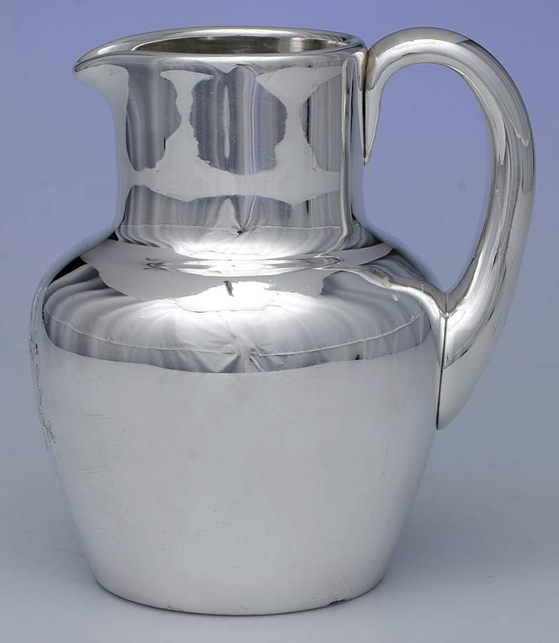 Sterling Hollowware 40 Oz Glass Pitcher with Sterling Overlay & Handle by Unknown Manufacturer-1
