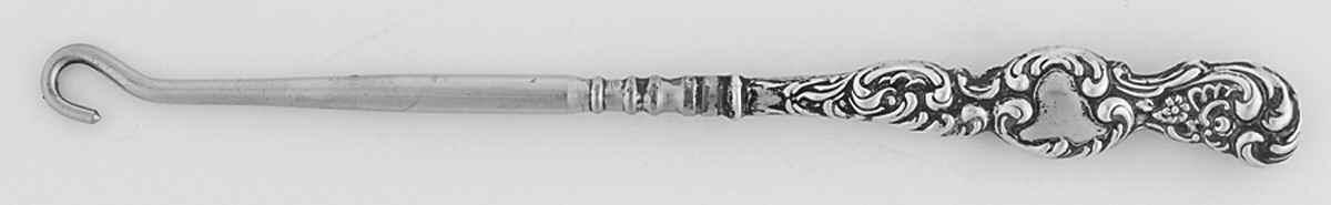Sterling Hollowware Small Button Hook, Hollow Handle by Unknown Manufacturer-1