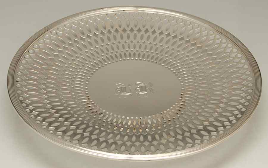 Sterling Hollowware Pierced Footed Cake Plate by Unknown Manufacturer-1
