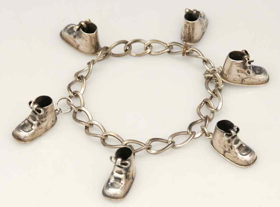 Sterling Hollowware Charm Bracelet by Unknown Manufacturer-1