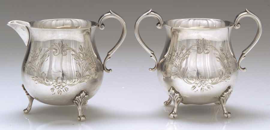 Sterling Hollowware Creamer & Open Sugar Set by Unknown Manufacturer-1