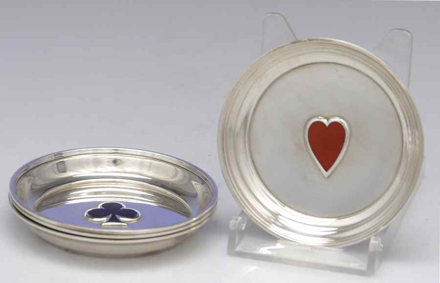 Sterling Hollowware Butter Pat - Set of 4 by Unknown Manufacturer-1