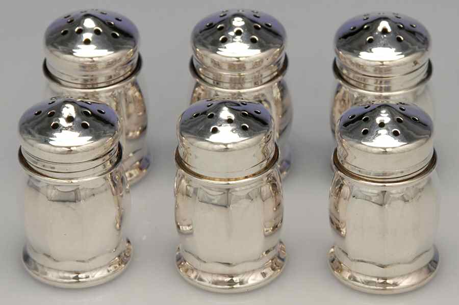 Sterling Hollowware Individual Salt and Pepper (3 Sets) by Unknown Manufacturer-1
