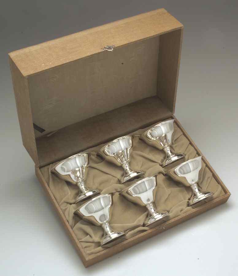 Sterling Hollowware Low Sherbet - Set of 6 with Case by Unknown Manufacturer-1