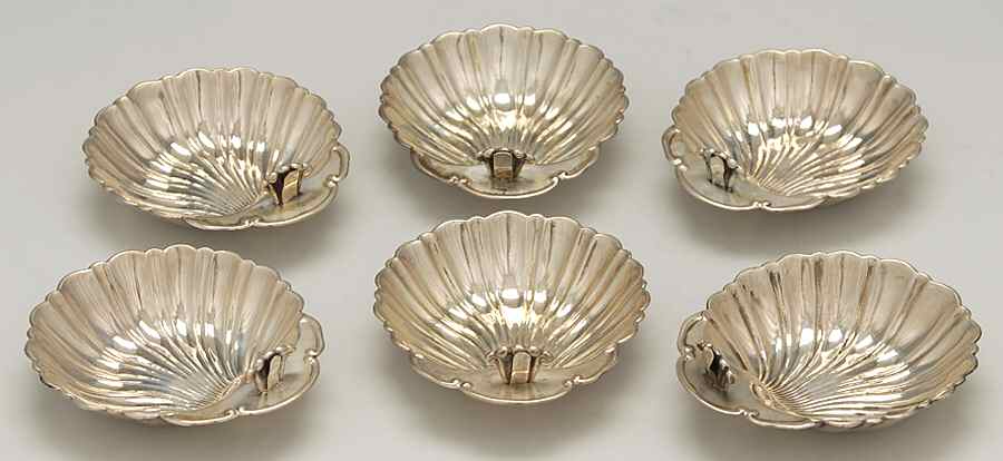 Sterling Hollowware Shell Place Card Holder - Set of 6 by Unknown Manufacturer-1