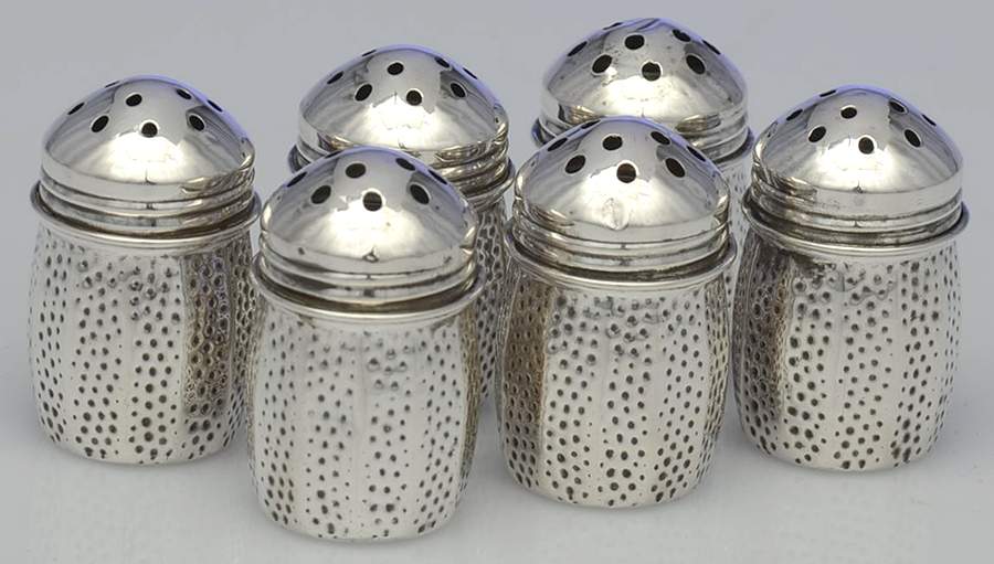 Sterling Hollowware Individual Salt & Pepper (3 Sets) by Unknown Manufacturer-1