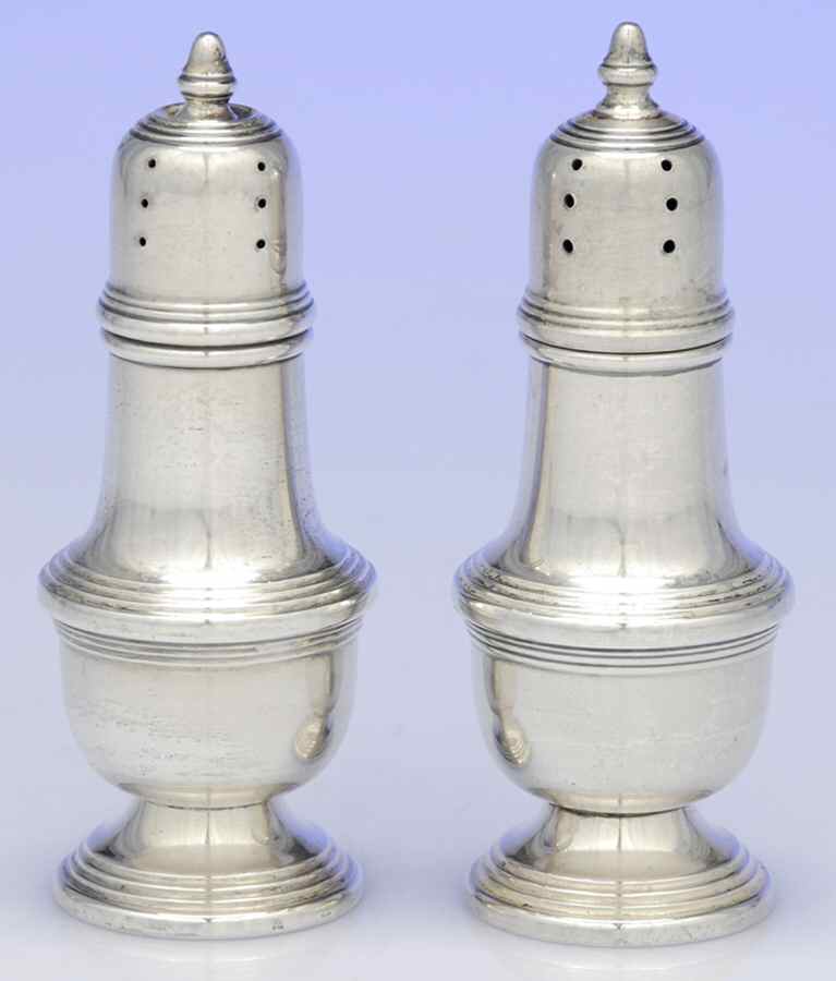 Sterling Hollowware Salt & Pepper Set by Unknown Manufacturer-1