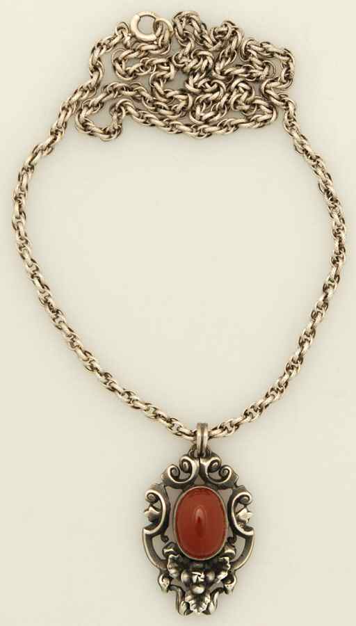 Sterling Hollowware Necklace by Unknown Manufacturer-1