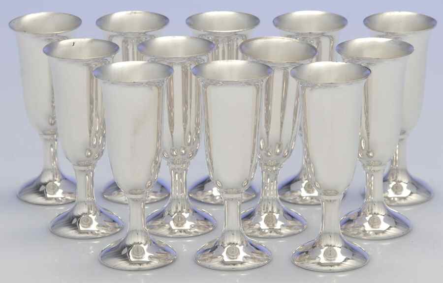 Sterling Hollowware Cordial Cup - Set of 12 by Unknown Manufacturer-1