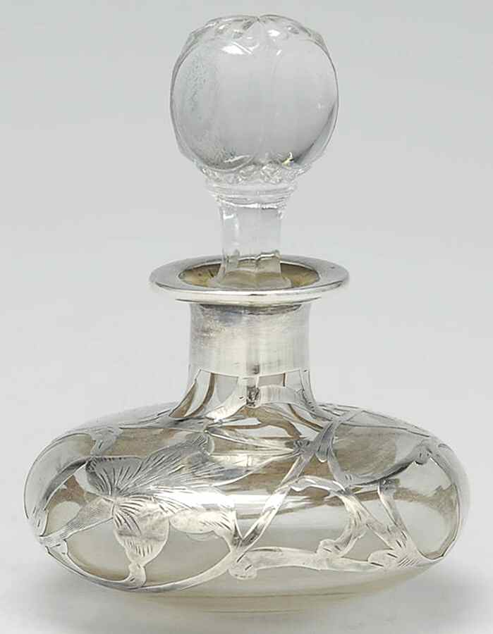 Sterling Hollowware Round Perfume Bottle with Stopper by Unknown Manufacturer-1