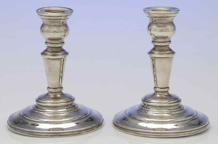 Sterling Hollowware Pair of 5" Console Candleholders by Unknown Manufacturer-1