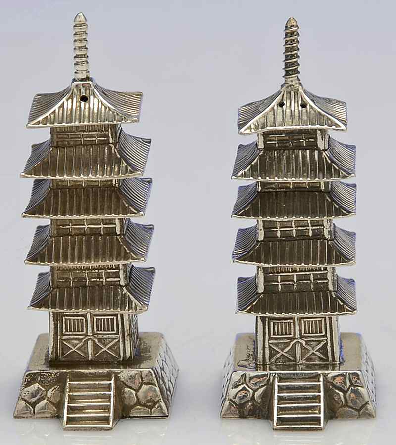 Sterling Hollowware Salt & Pepper Set by Unknown Manufacturer-1