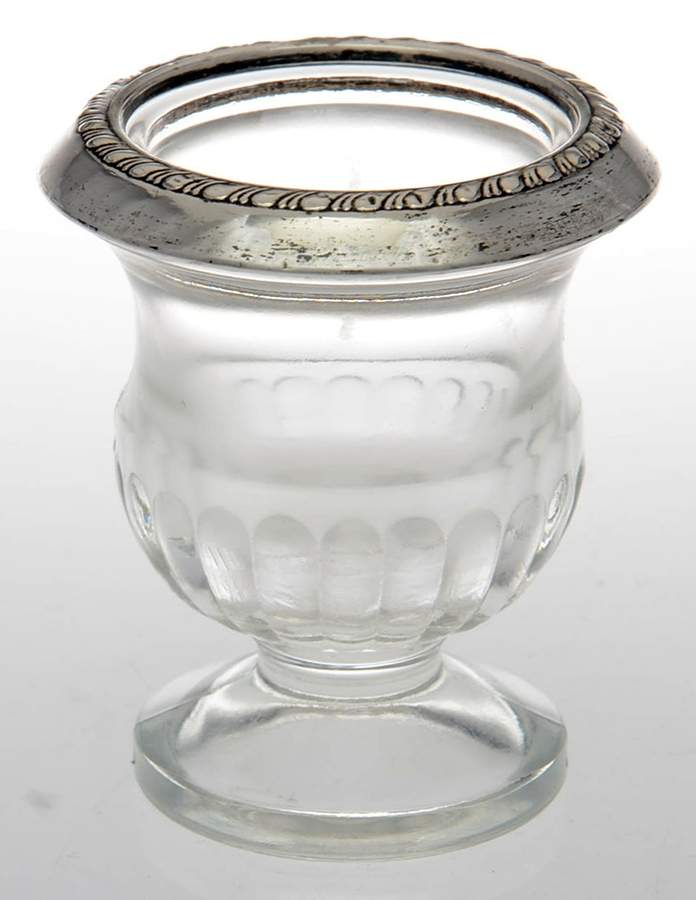 Sterling Hollowware Crystal Toothpick Holder W.Sterling Base by Unknown Manufacturer-1
