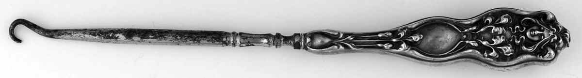 Sterling Hollowware Large Hollow Handle Button Hook by Unknown Manufacturer-1