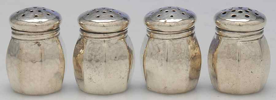 Sterling Hollowware 2 Sets Individual Salt & Pepper Set by Unknown Manufacturer-1