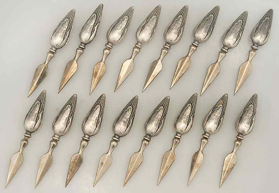 Sterling Hollowware Corn Spear (Set of 16) by Unknown Manufacturer-1