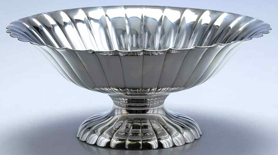 Sterling Hollowware 9" Round Pedestal Centerpiece by Unknown Manufacturer-1