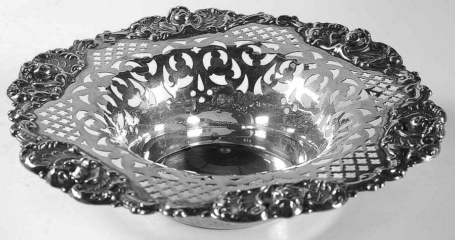 Sterling Hollowware 5" Pierced Bon Bon Bowl by Unknown Manufacturer-1