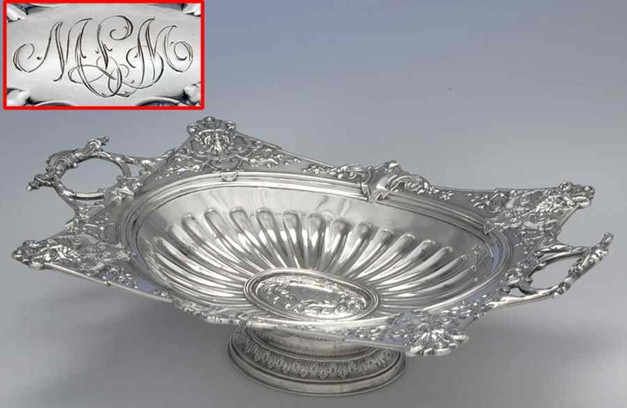 Sterling Hollowware 14" Oval Handled Centerpiece Pedestal Base by Unknown Manufacturer-1