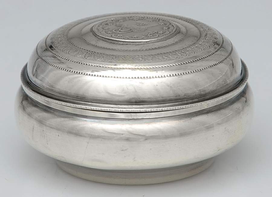 Sterling Hollowware Pill Box & Lid by Unknown Manufacturer-1