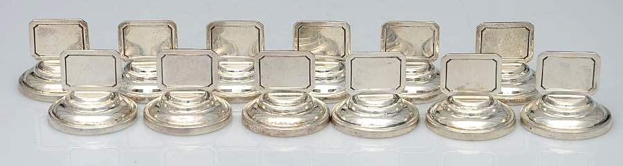 Sterling Hollowware Weighted Place Card Holder - Set of 12 by Unknown Manufacturer-1
