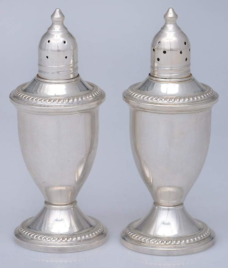 Sterling Hollowware Weighted Salt and Pepper Set by Unknown Manufacturer-1