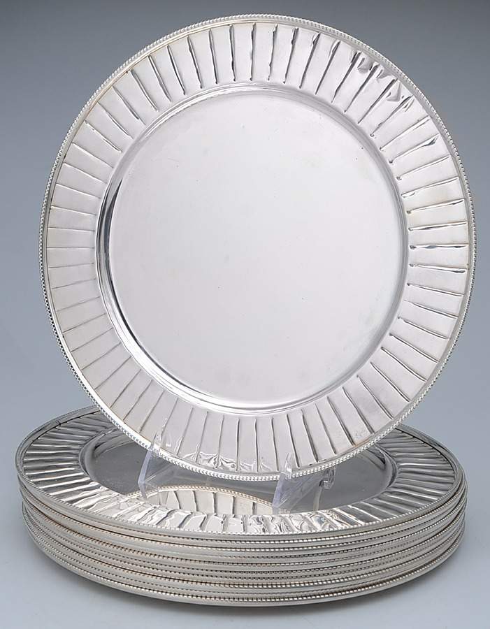 Sterling Hollowware 12" Charger/Service Plate - Set of 10 by Unknown Manufacturer-1