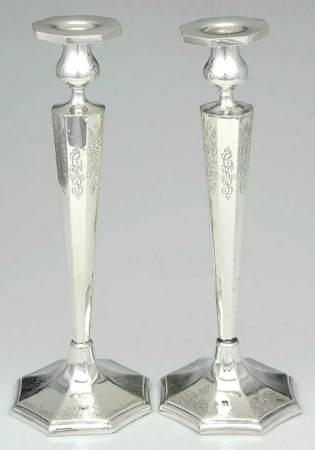 Sterling Hollowware Pair of 14" Candlesticks by Unknown Manufacturer-1