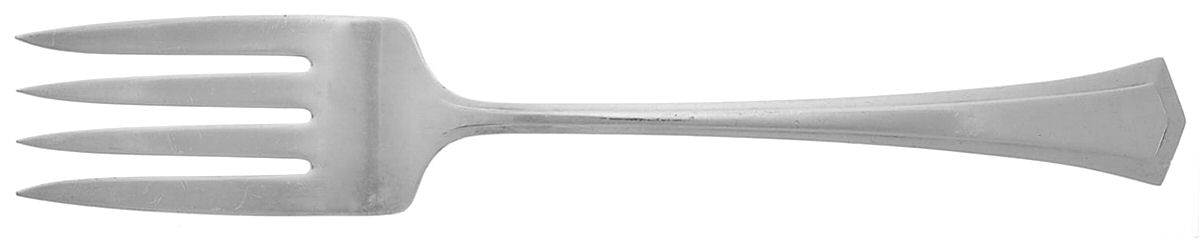 Farmington (Silverplate, 1917) Medium Solid Cold Meat Serving Fork by Universal Silver-1