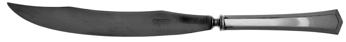 Farmington (Silverplate, 1917) Large Stainless Blade Roast Carving Knife by Universal Silver-1
