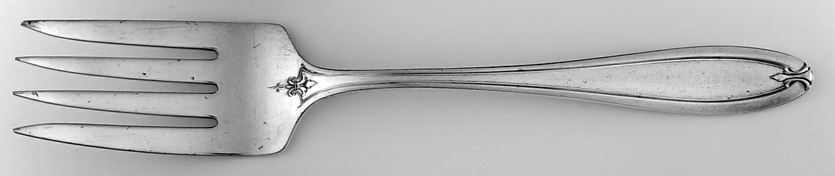 Newington (Silverplate, 1930) Medium Solid Cold Meat Serving Fork by Universal Silver-1