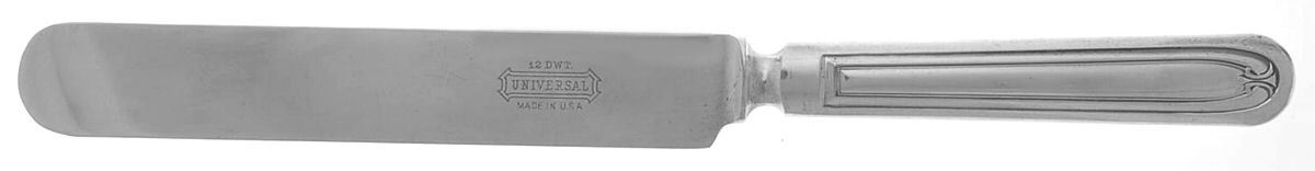 Newington (Silverplate, 1930) Blunt Solid Knife with Bolster by Universal Silver-1