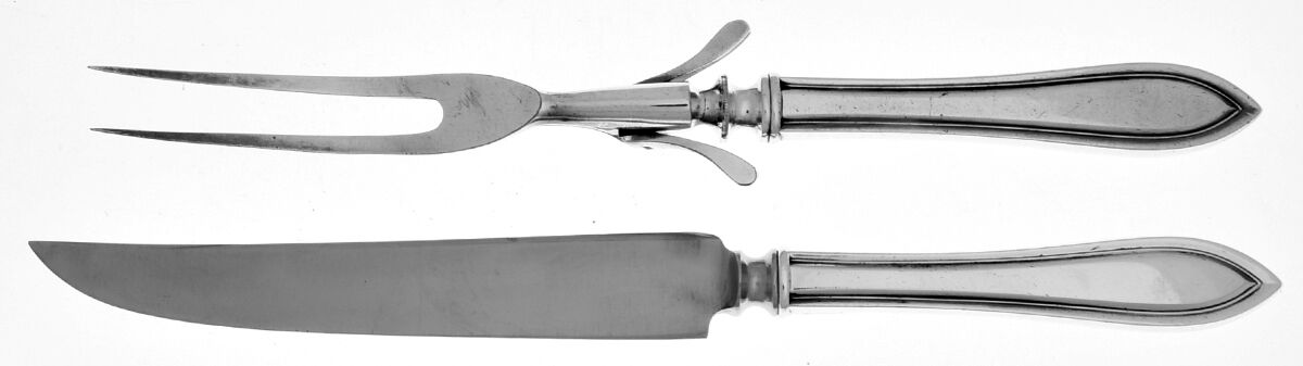 Saybrooke (Silverplate, 1919) Small Stainless Blade 2-Piece Steak Carving Set by Universal Silver-1