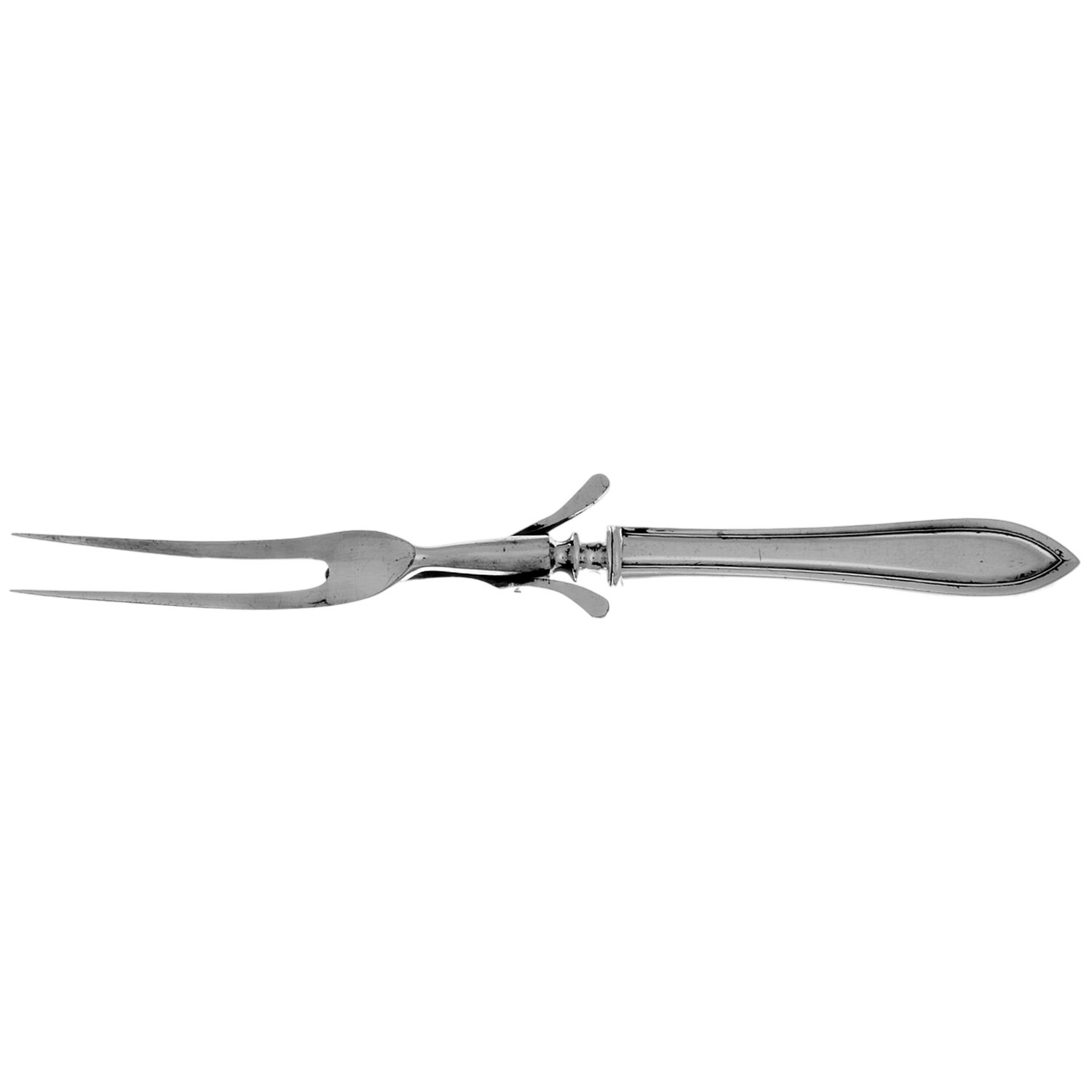 Saybrooke (Silverplate, 1919) Large Stainless-Prong Roast Carving Fork by Universal Silver-1