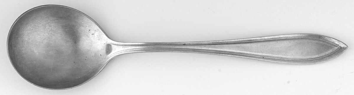 Saybrooke (Silverplate, 1919) Round Bowl Soup Spoon (Cream Soup) by Universal Silver-1