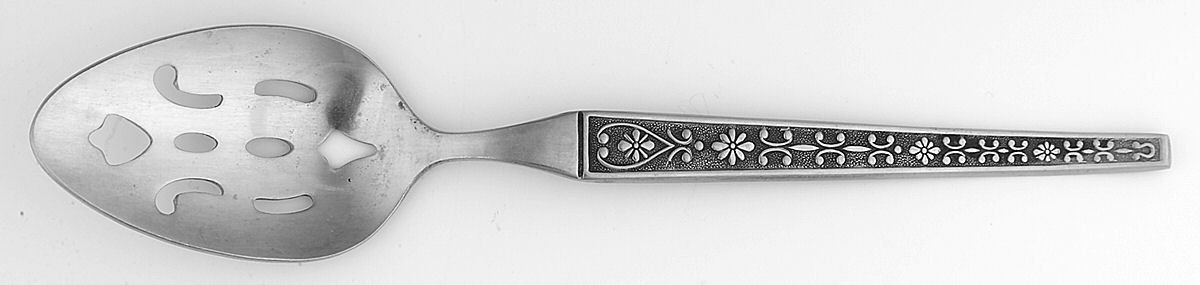 Cordova (Stainless) Pierced Tablespoon (Serving Spoon) by United Silver-1