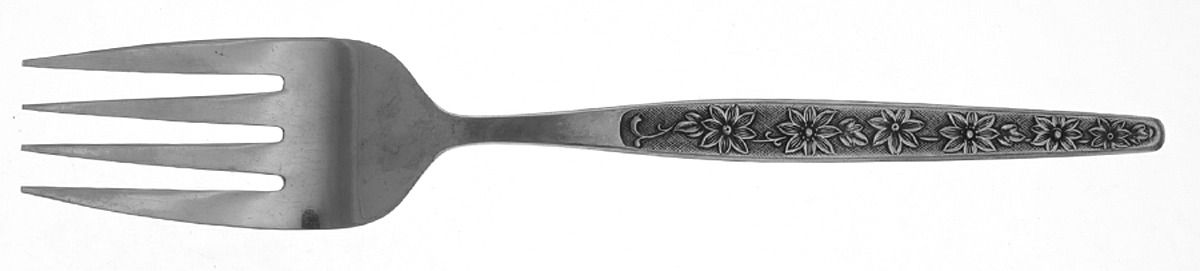 USI5 (STAINLESS) Medium Solid Cold Meat Serving Fork by United Silver-1