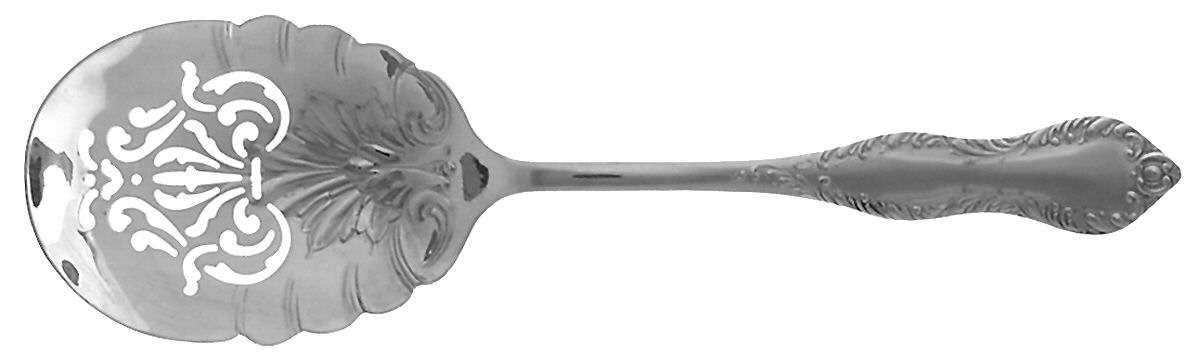 U. S. Silver Three (Silverplate) Solid Pierced Casserole Spoon by U.S. Silver Co.-1
