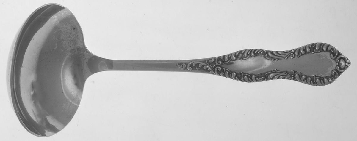 U. S. Silver Three (Silverplate) Solid Gravy Ladle by U.S. Silver Co.-1