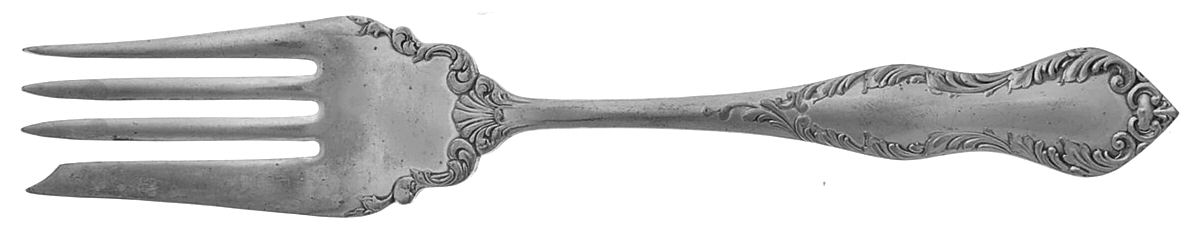 U. S. Silver Three (Silverplate) Medium Solid Cold Meat Serving Fork by U.S. Silver Co.-1