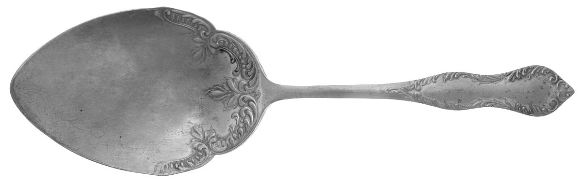 U. S. Silver Three (Silverplate) Large Solid Pie Knife by U.S. Silver Co.-1